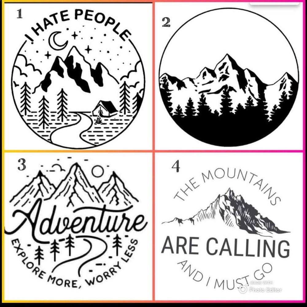 Custom apparel mountain design